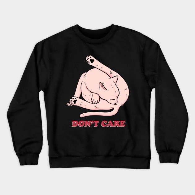 Don't Care Crewneck Sweatshirt by olddesigntees